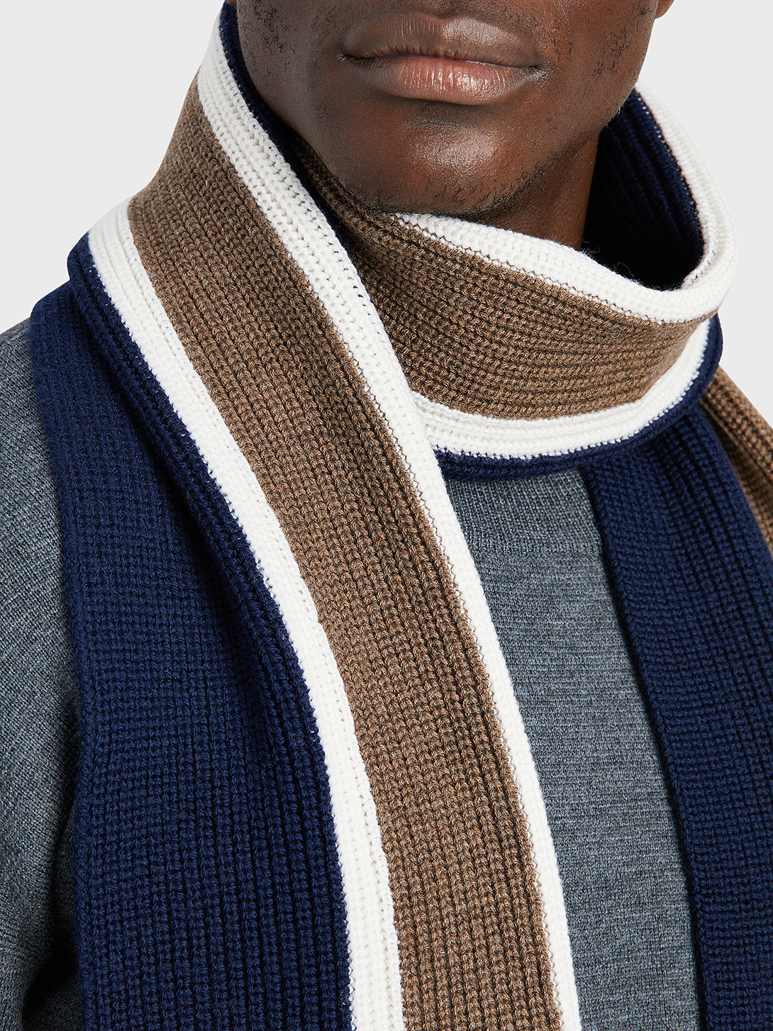 ONS Clothing Men's scarf in NAVY STRIPE black friday deals