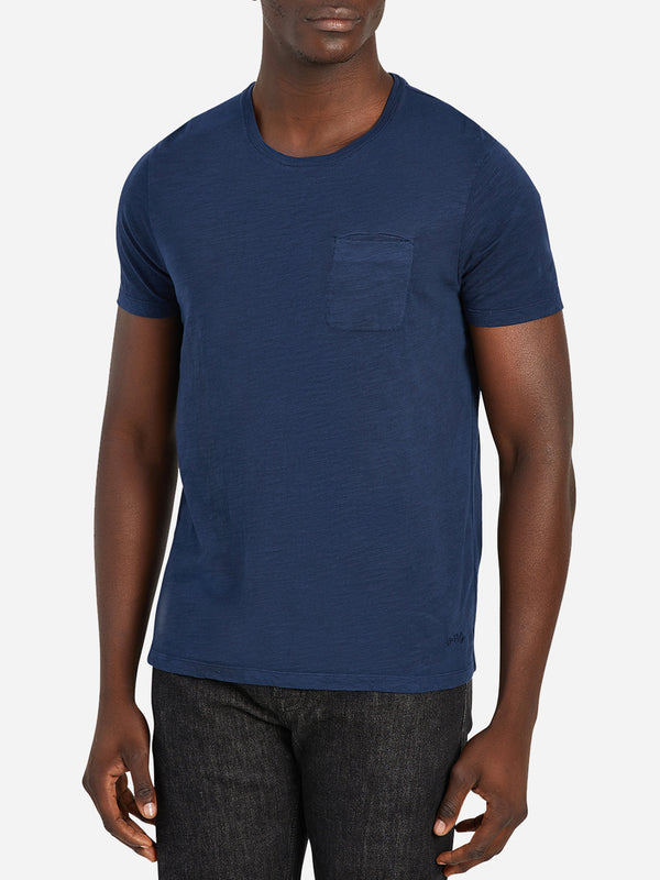 Dark Navy ONS Clothing Men's Bowery Slub Pocket tee in Dark Navy