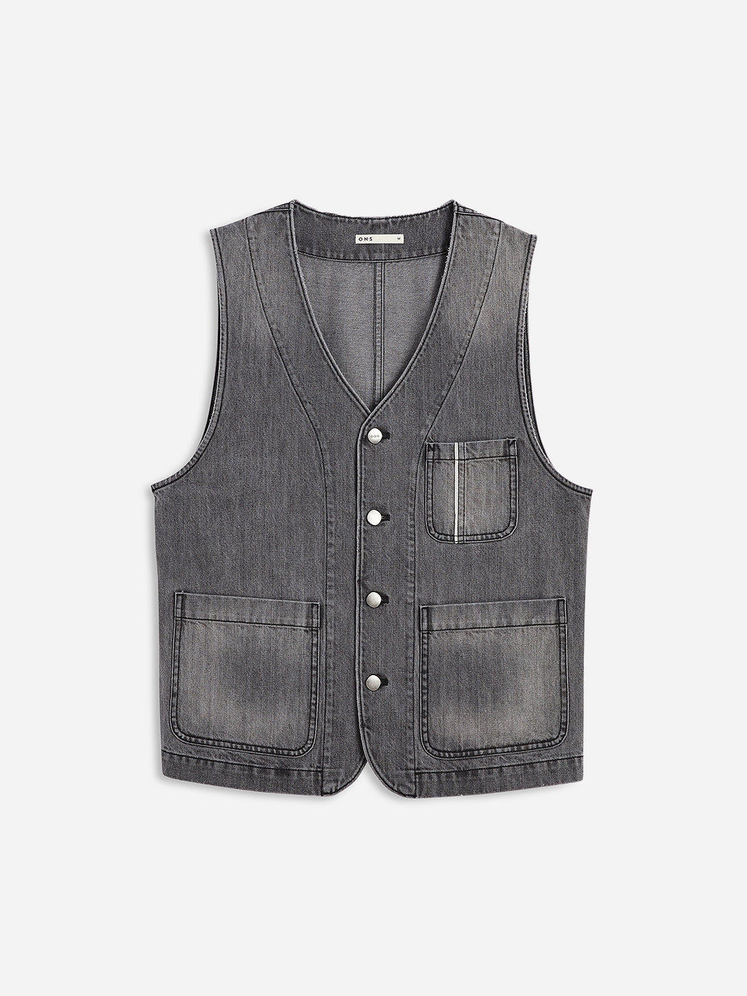 Dark Grey Harriman Oak Vest Men's Denim Vest ONS Clothing