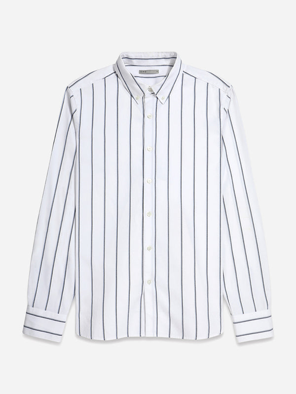 Blue Stripe M. Fulton Y/D Stripe Shirt Button Down Cotton Woven O.N.S Clothing