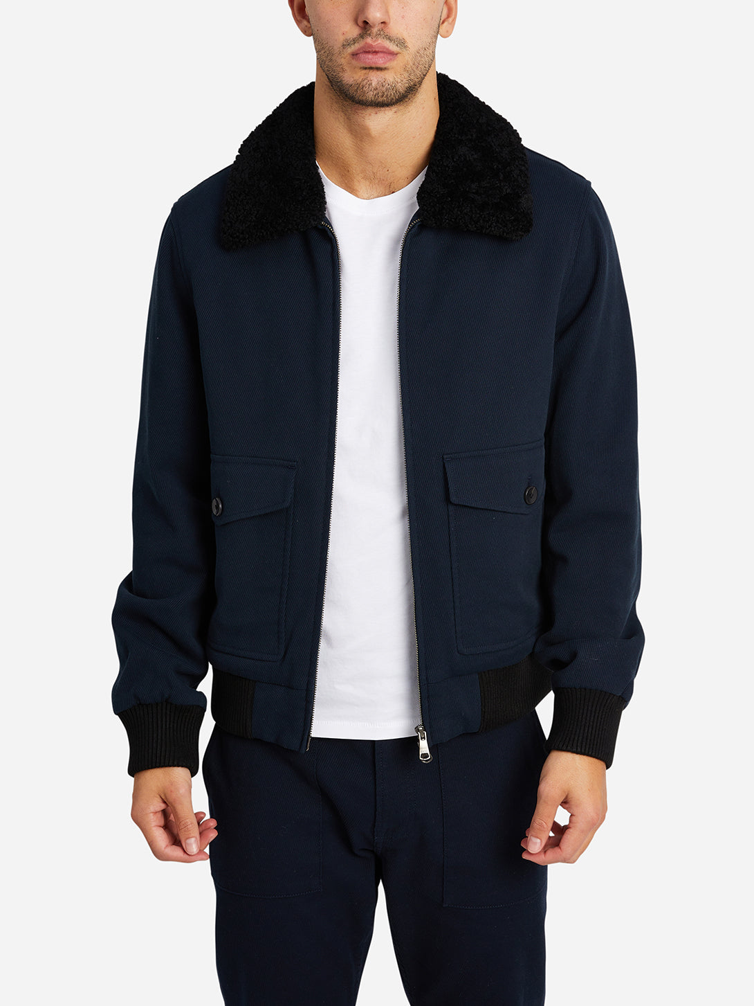 Borg lined hot sale bomber jacket