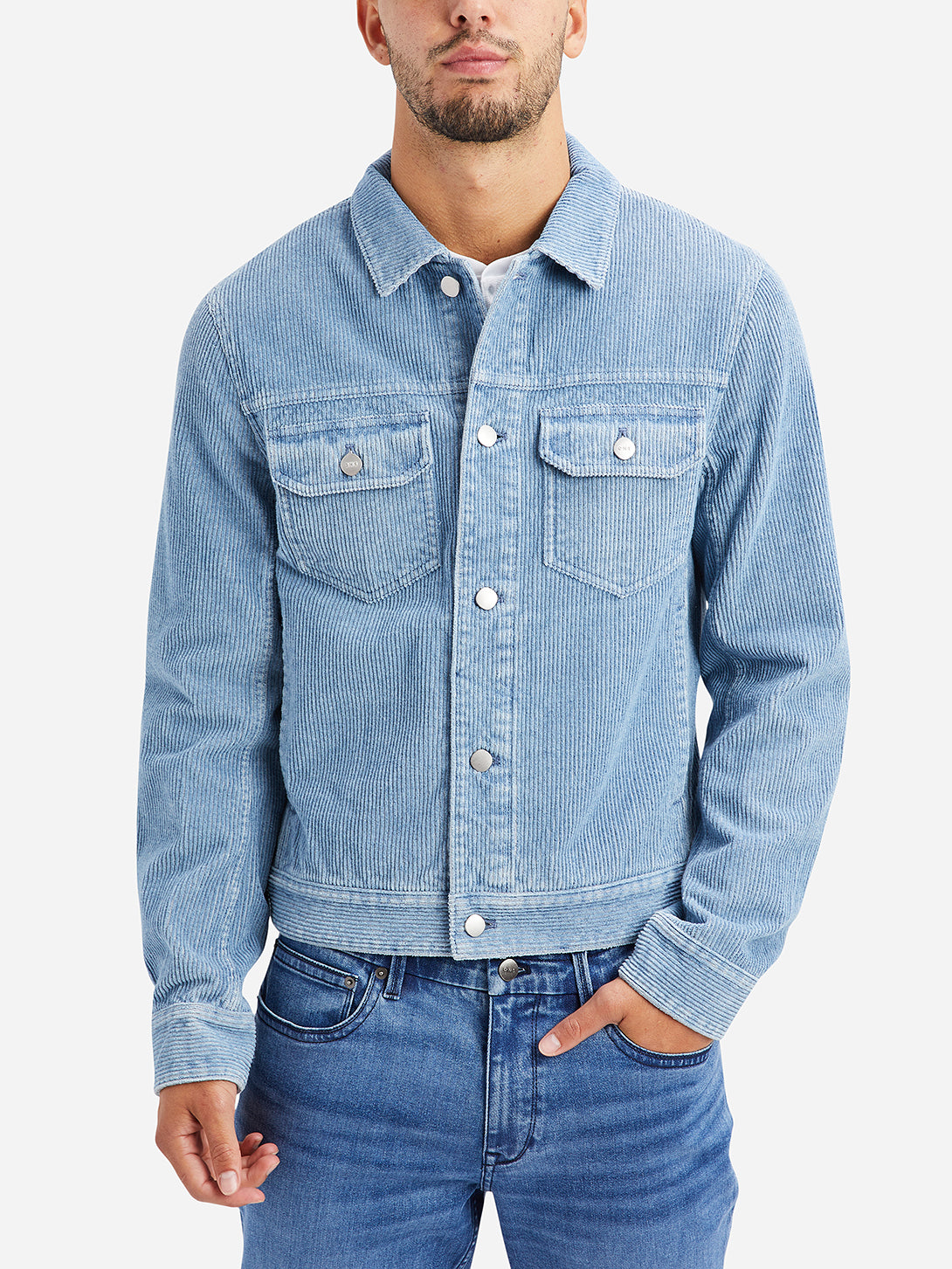 Lt Indigo Tripp Cord Jacket Mens FW22