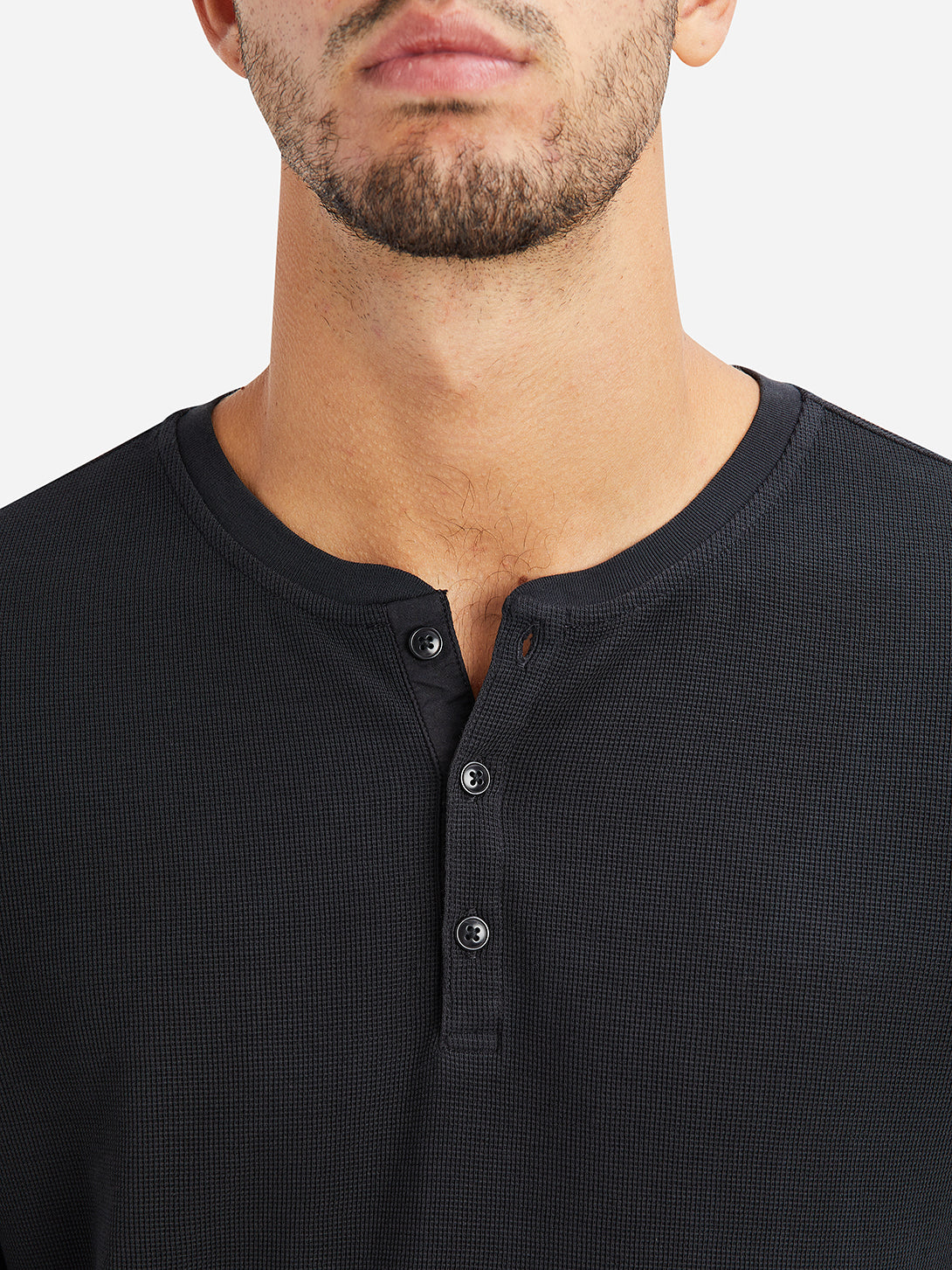 waffle henley neck shirt www.krzysztofbialy.com