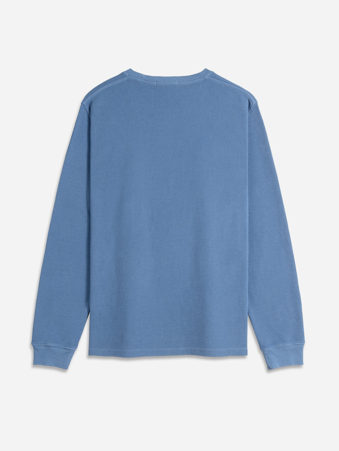 Cobalt blue Mens Village Waffle Long Sleeve Crew FW22