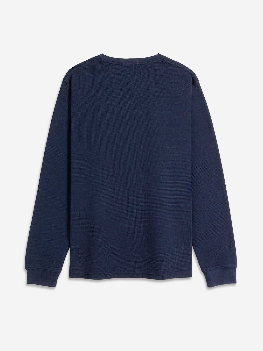 Navy Mens Village Waffle Long Sleeve Crew FW22