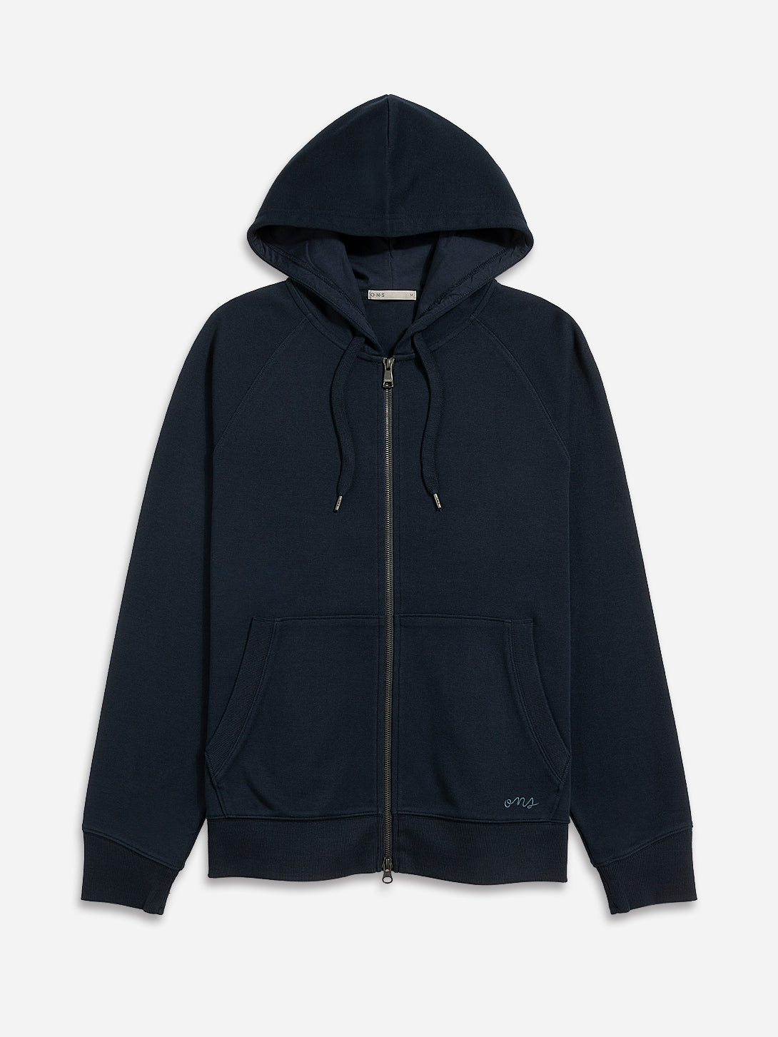 Dark Navy Harper Pique Zip Hoodie Mens FW22