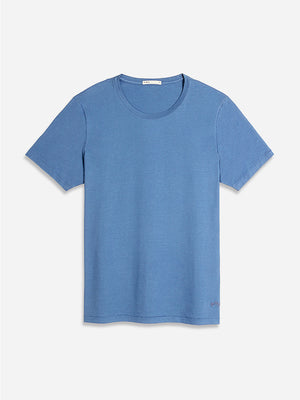 Cobalt blue Mens Village Crew T-Shirt Supima Cotton FW22