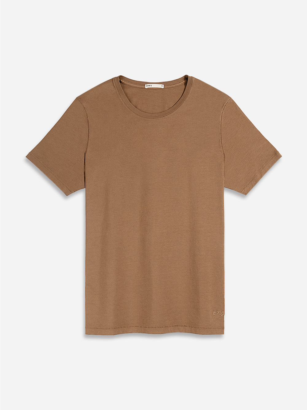 Dark Coffee Mens Village Crew T-Shirt Supima Cotton FW22