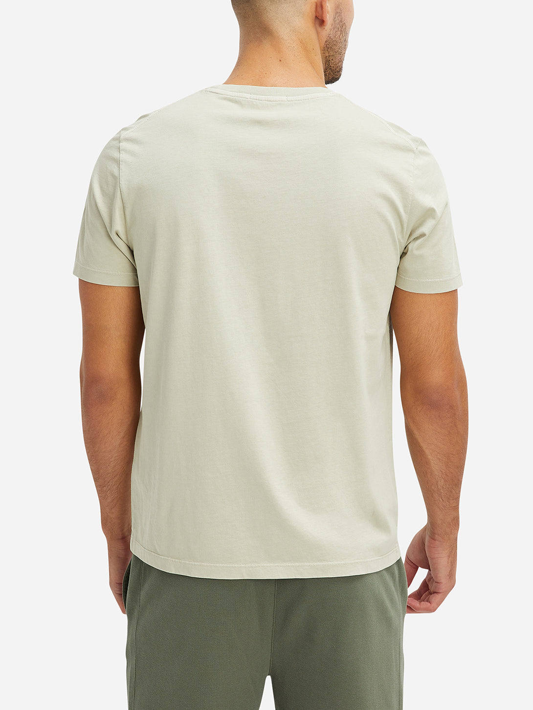 Moss Gray Mens Village Crew T-Shirt Supima Cotton FW22