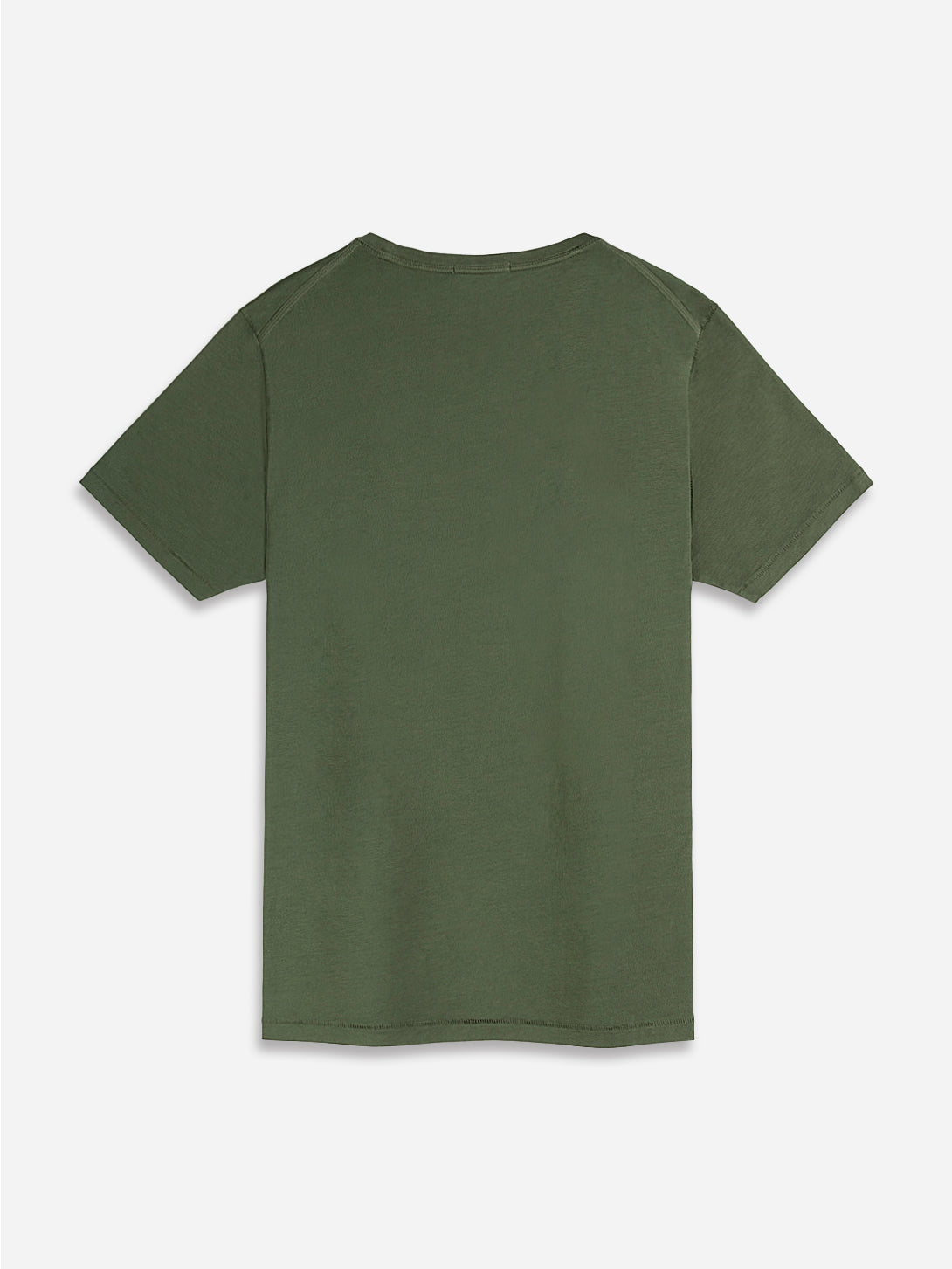 Dark Olive Mens Village Crew T-Shirt Supima Cotton FW22