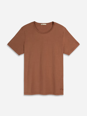 Russet Orange Mens Village Crew T-Shirt Supima Cotton FW22