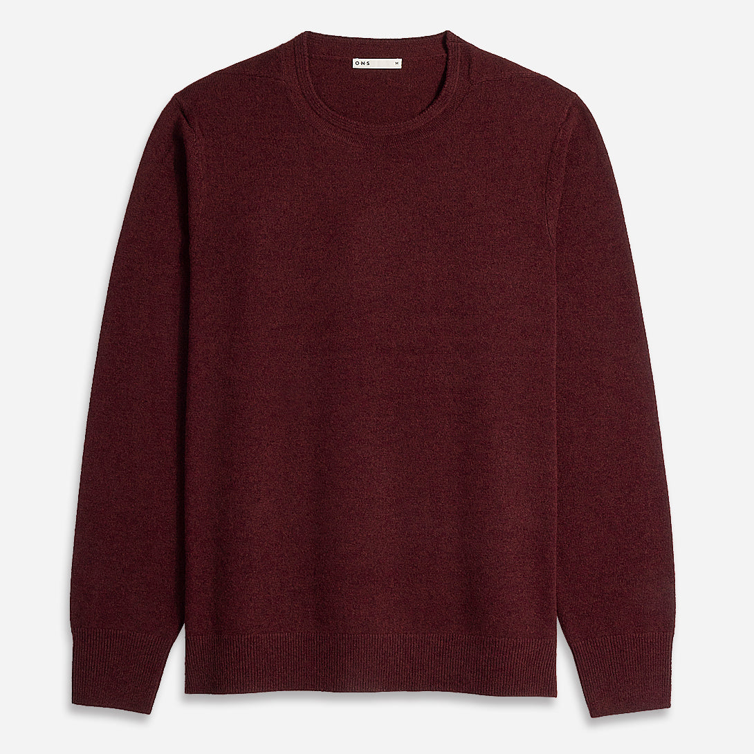 Burgundy Dante Crew Sweater ONS Mens FW22