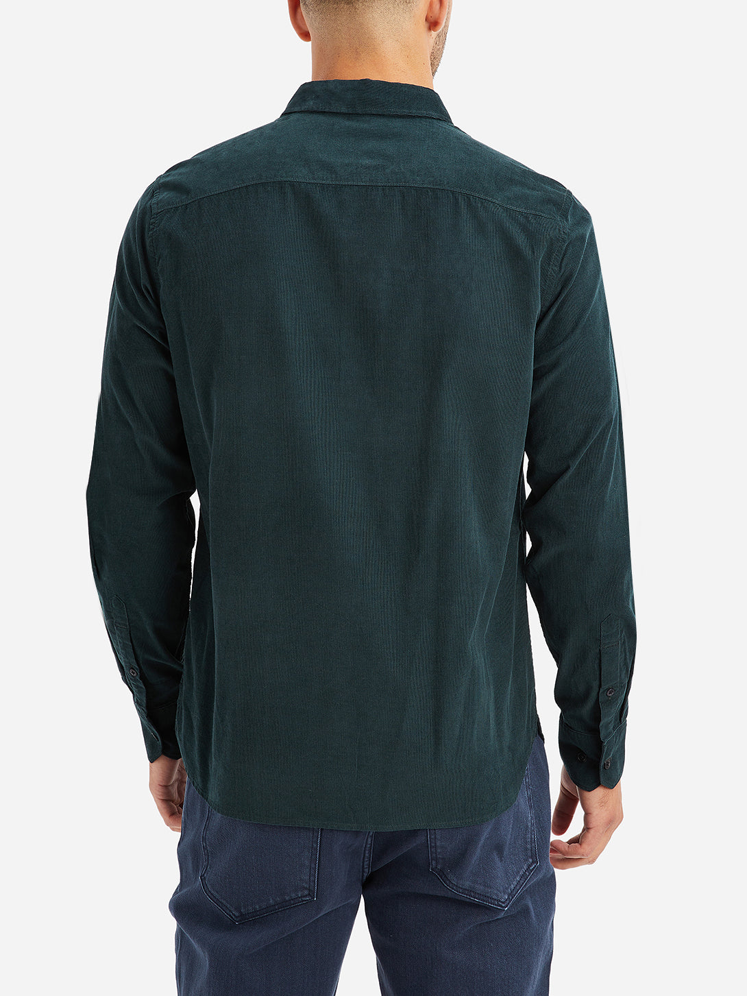 Dark Green Fulton Cord Shirt Mens FW22