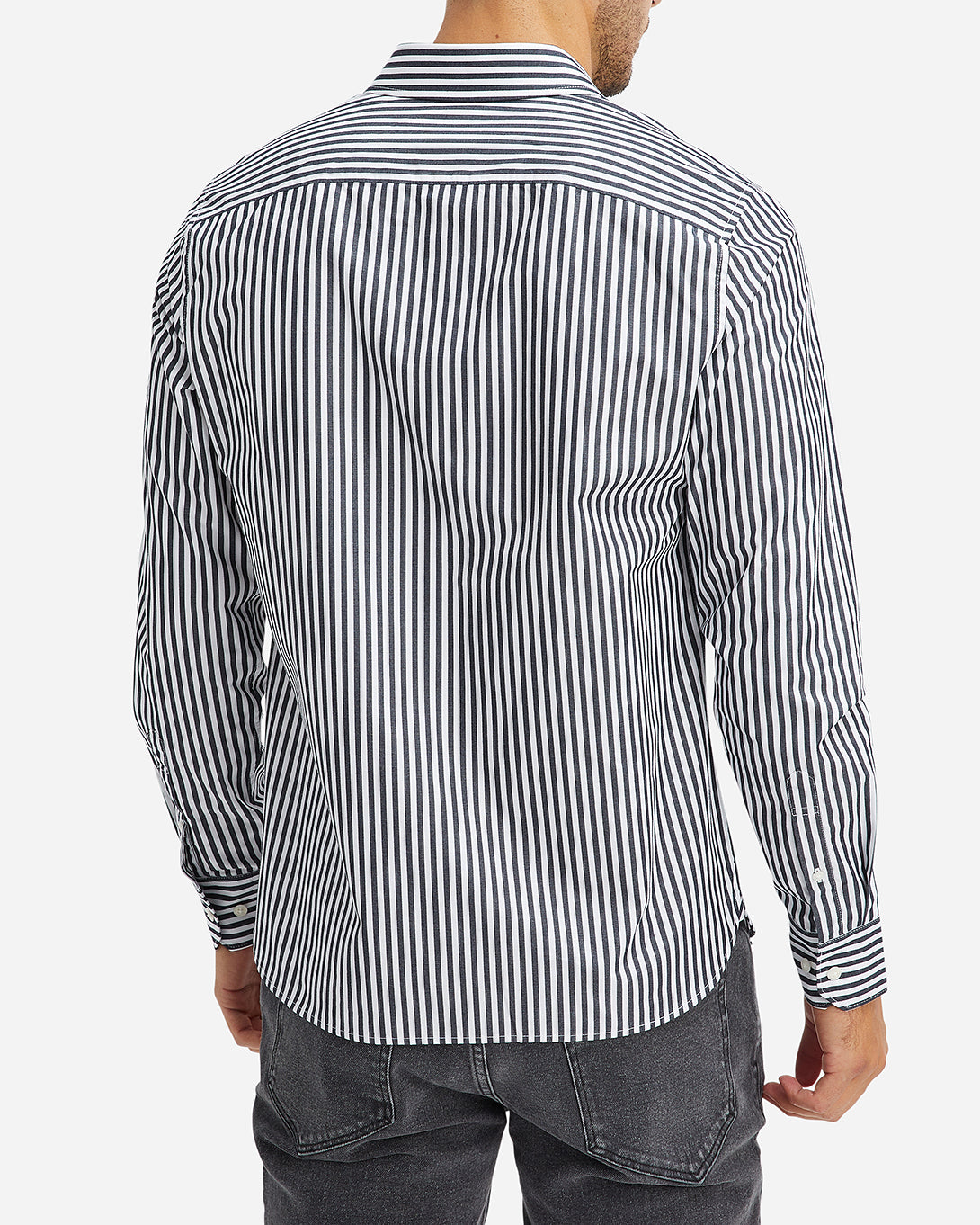 Black and White Stripe Adrian Shirt Mens O.N.S FW22