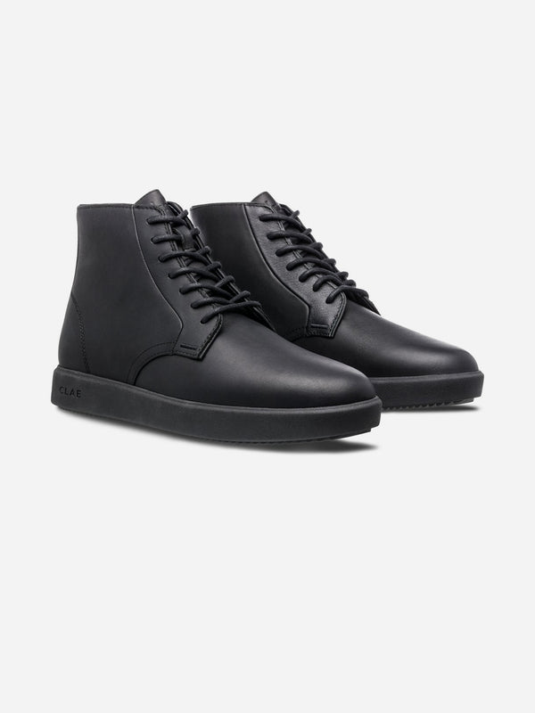 Triple Black Leather Boots Clae High Tops O.N.S Clothing