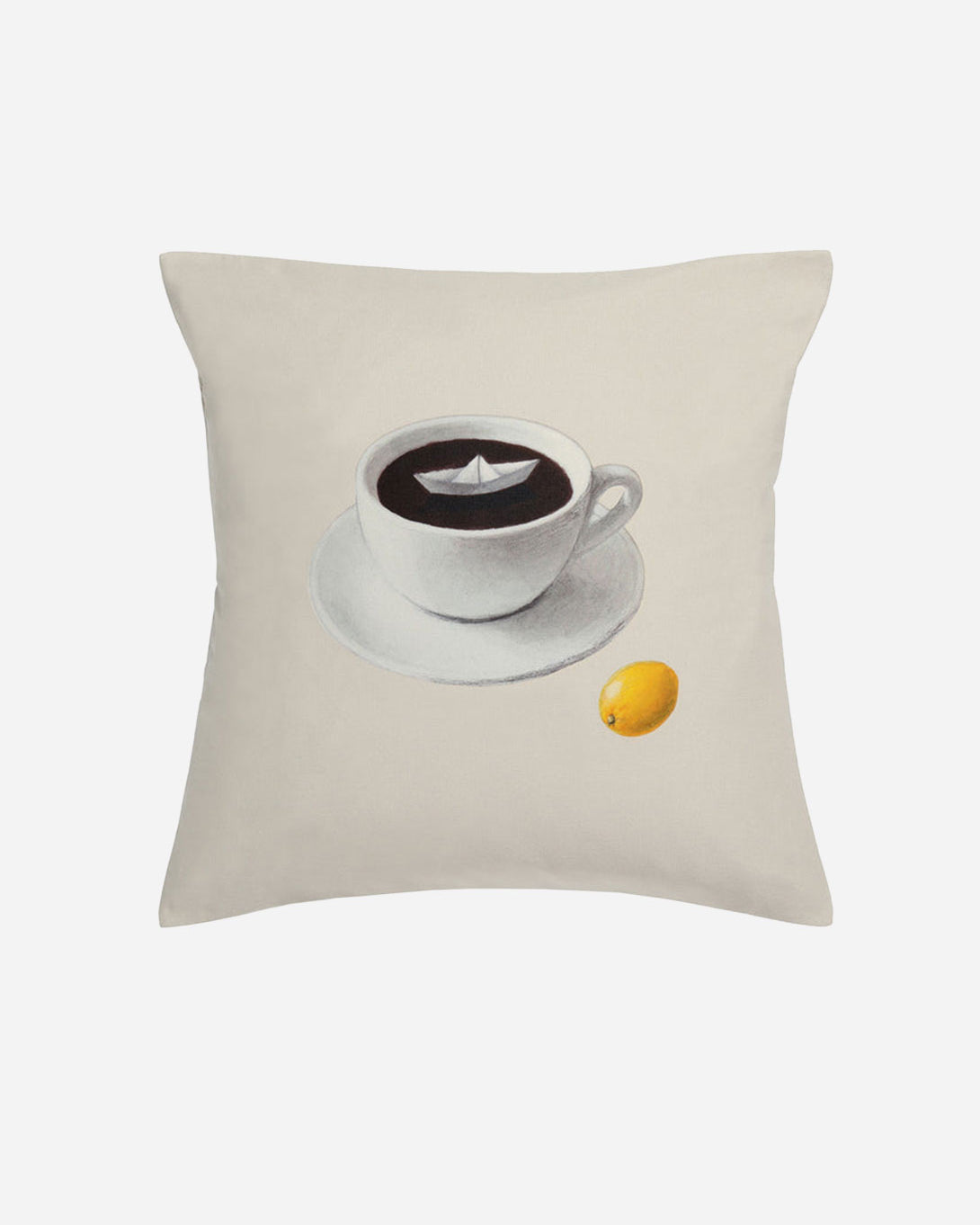 Stone Lemon Coffee Cushion SS22 ONS Clothing Kapok Home goods 