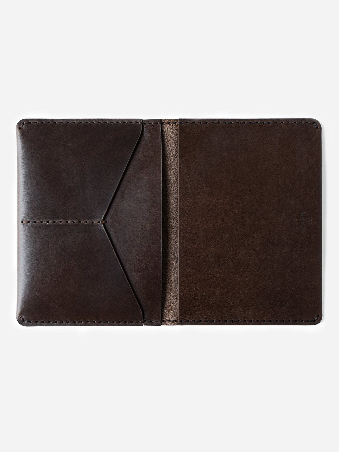 BARK mens leather wallet brown bifold passport wallet makr