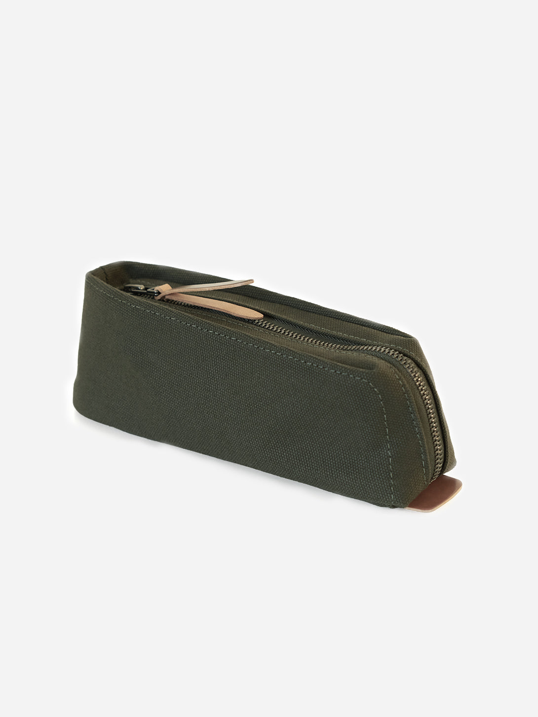 ARMY GREEN canvas pencil and pen case Makr