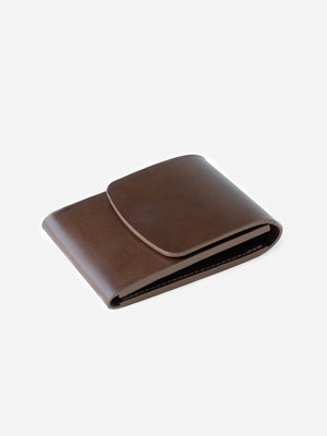 BARK mens tan leather wallet card holder weld vert pocket makr