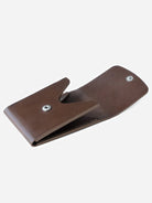 BARK mens tan leather wallet card holder weld vert pocket makr