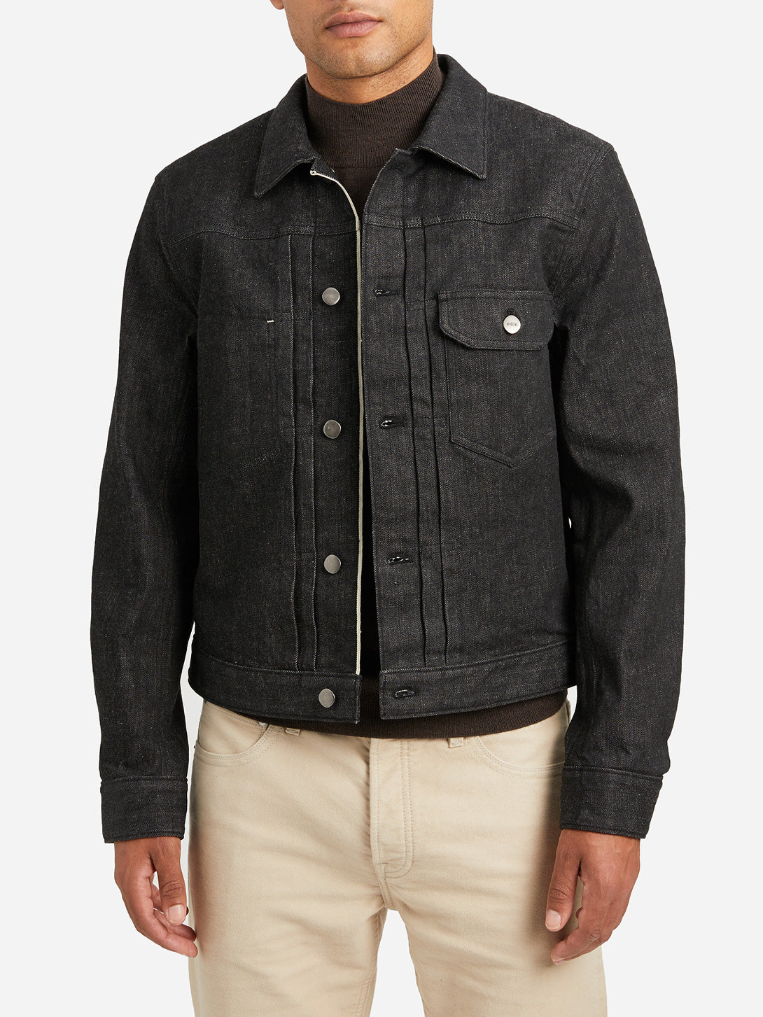 JET BLACK jean jacket for men tripp denim trucker jacket ons clothing
