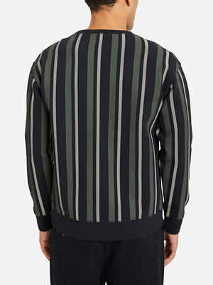 GREEN STRIPE mens long sleeve t shirts angelo crew ons clothing