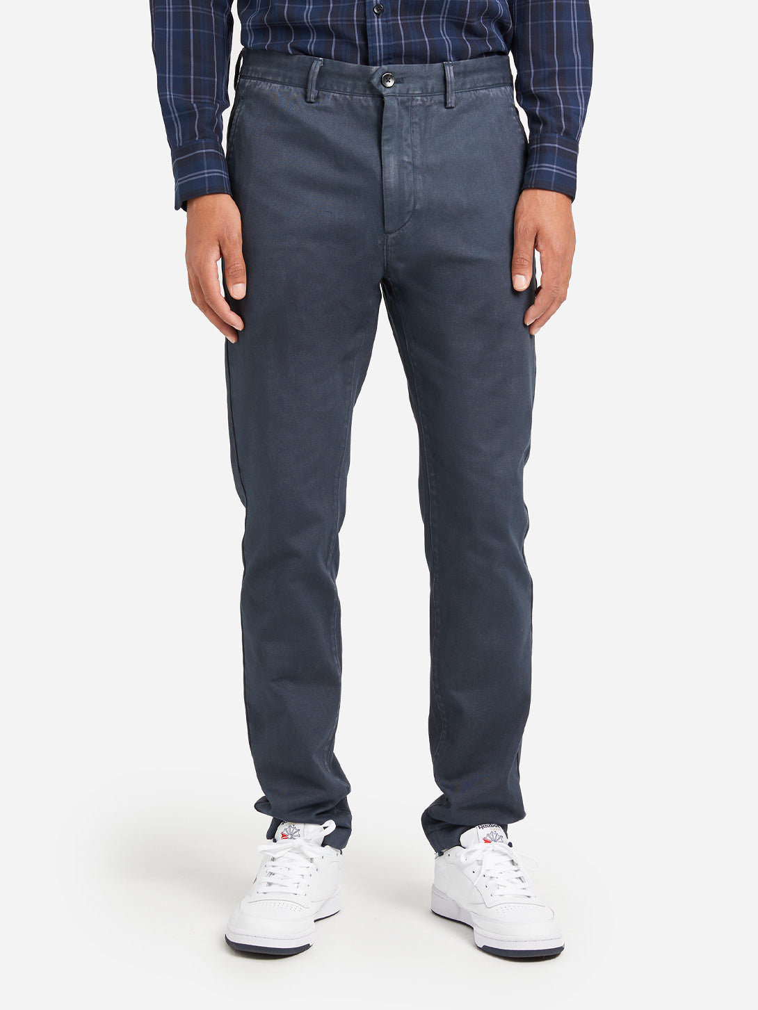 MID BLUE mens chino pants rider chino mid blue ons clothing