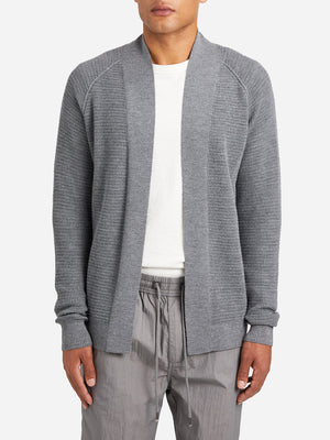 HEATHER GREY sweaters for men byron open cardigan ons clothing
