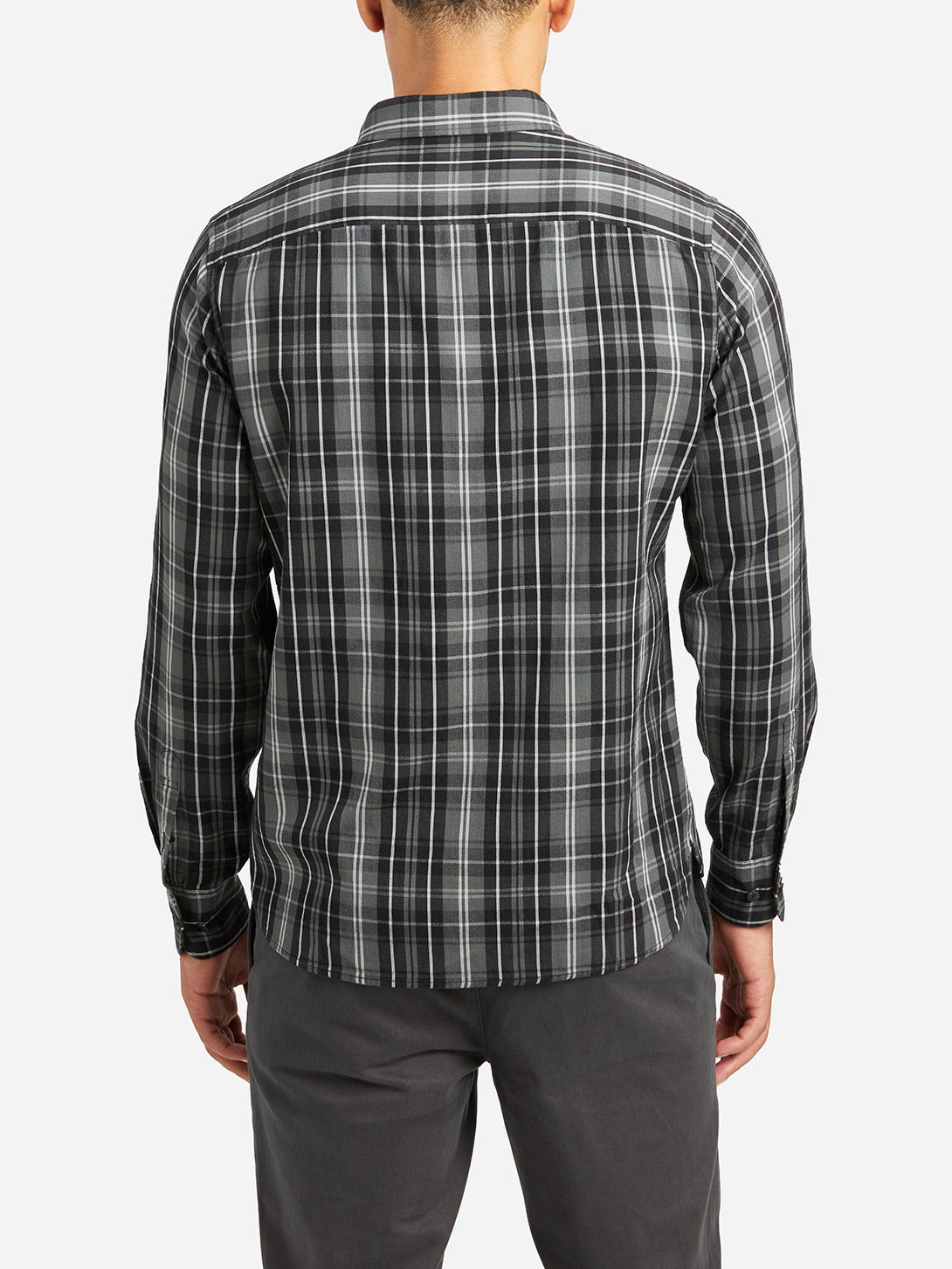 Fulton Peached Check Shirt DARK GREEN
