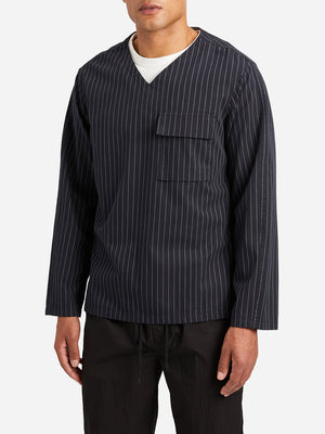 jet black charcoal stripe mens pullover shirt shirts for men vesey v neck pullover shirt ons clothing