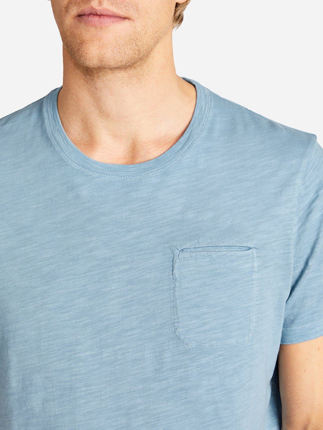 BOWERY SLUB POCKET TEE BLUE SHADOW HERITAGE LINE