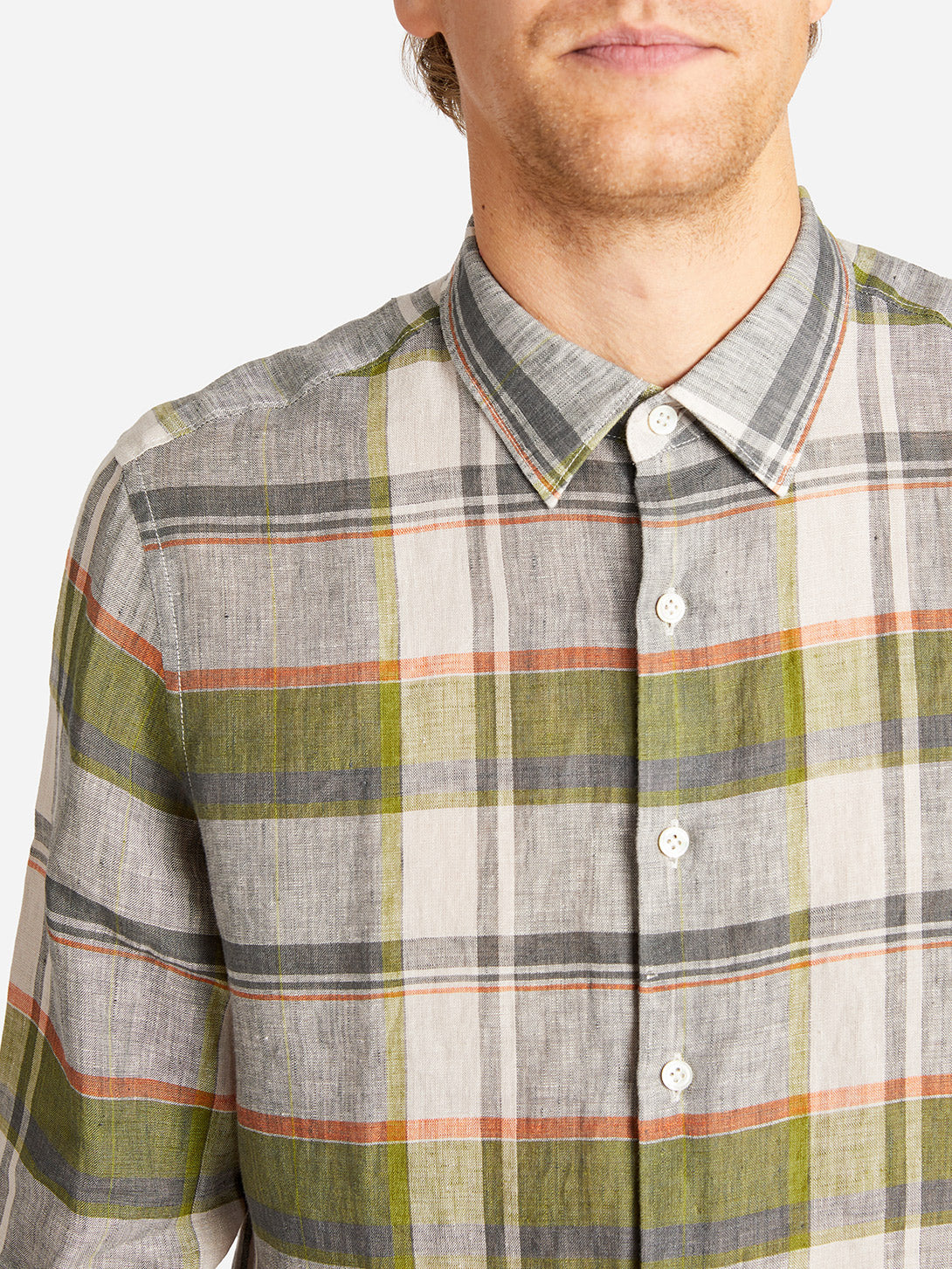 GREEN ADRIAN CHECK SHIRT GREEN ONS CLOTHING