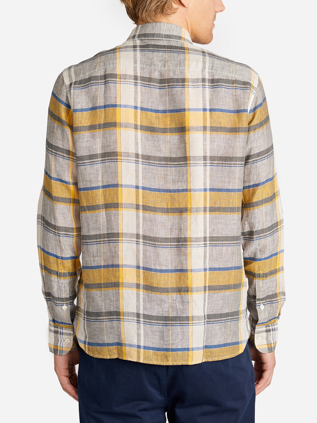 YELLOW ADRIAN CHECK SHIRT GREEN ONS CLOTHING