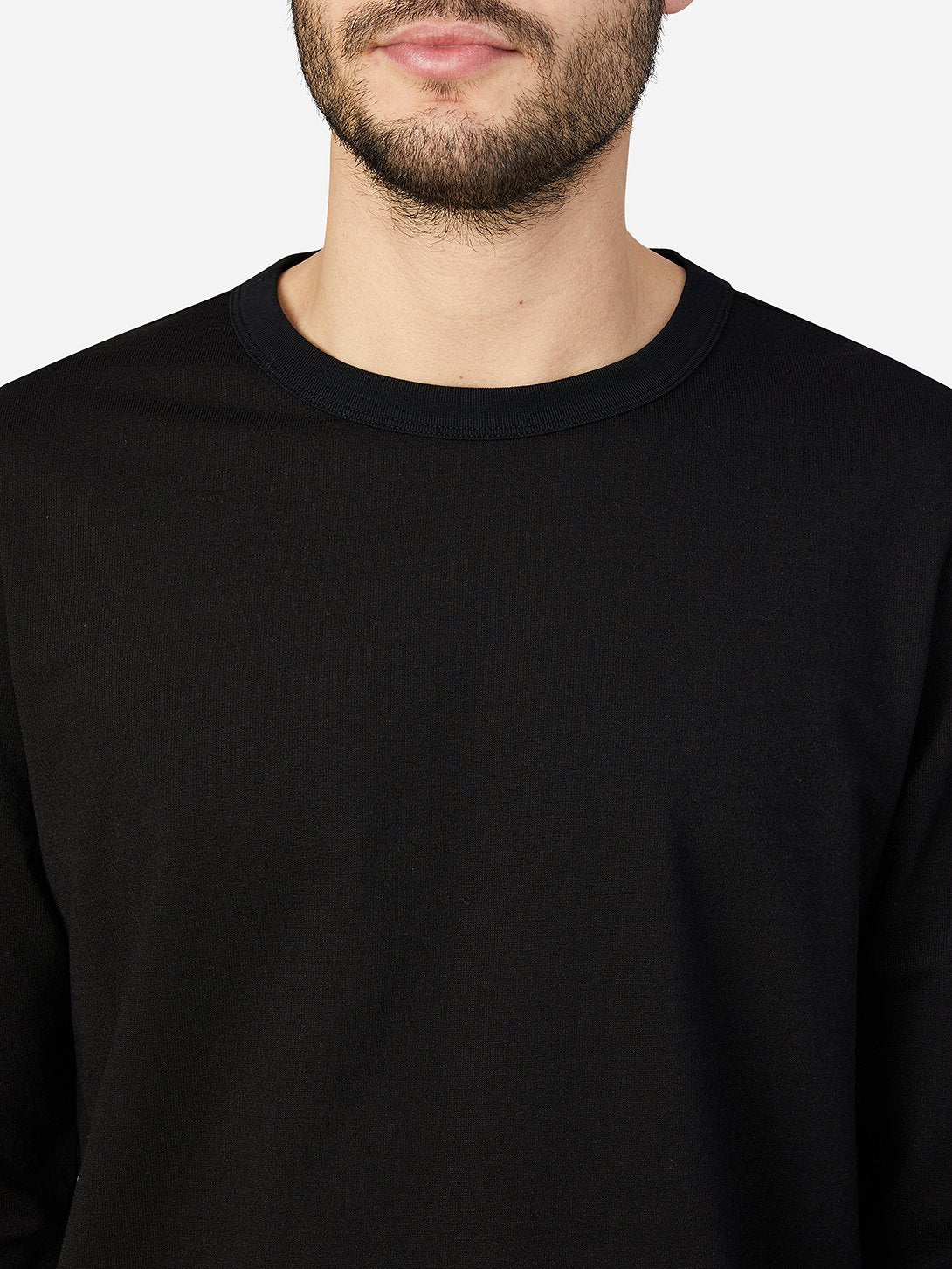 JET BLACK long sleeve shirt for men torrey crew neck tee ons clothing
