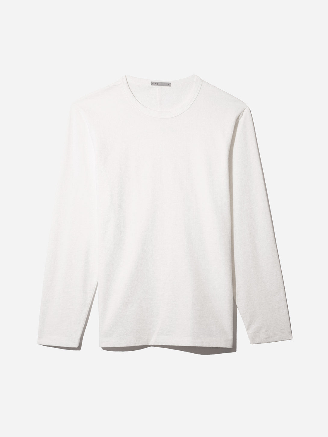 WHITE long sleeve shirt for men torrey crew neck tee ons clothing