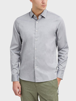 Gray Adrian Pinpoint Oxford Shirt Men’s cotton shirts ONS Clothing