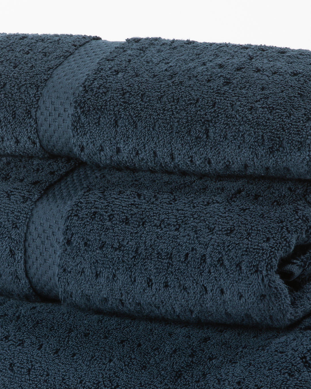 Navy SS22 Kapok Comfort Lattice Small Towel