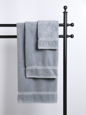 Silver Grey SS22 Kapok Comforts Lattic Towel Large