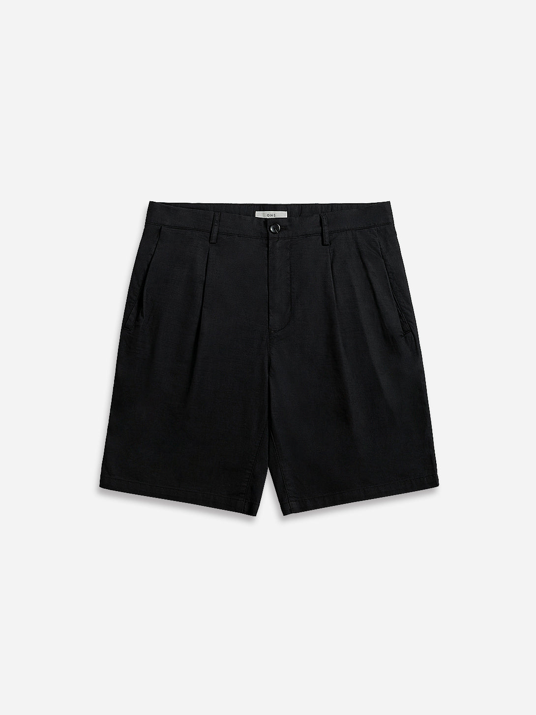 Black Modern Cotton Slub Shorts Men's O.N.S SS23
